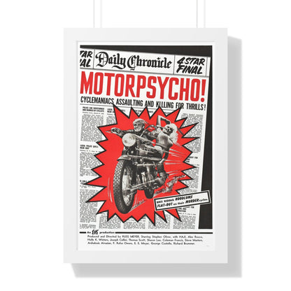 MOTORPSYCHO! 1965 - Framed Movie Poster-16″ x 24″-The Sticker Space