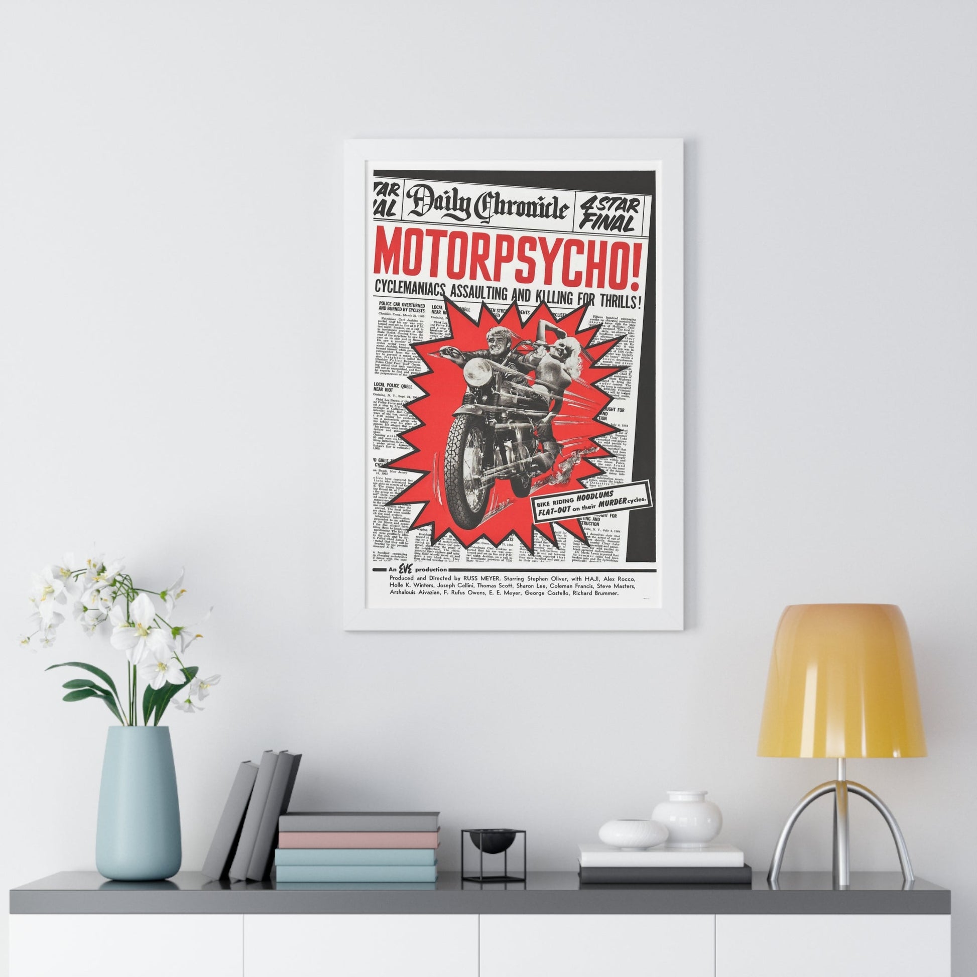 MOTORPSYCHO! 1965 - Framed Movie Poster-The Sticker Space