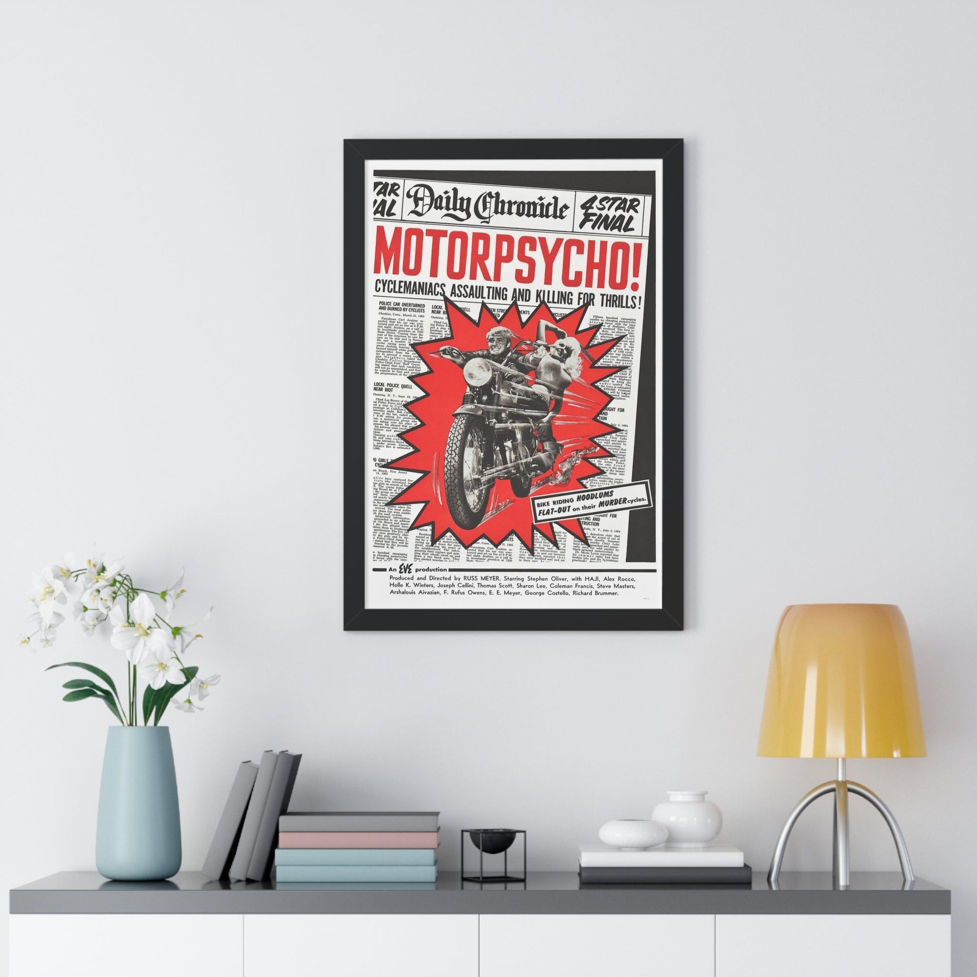 MOTORPSYCHO! 1965 - Framed Movie Poster-The Sticker Space