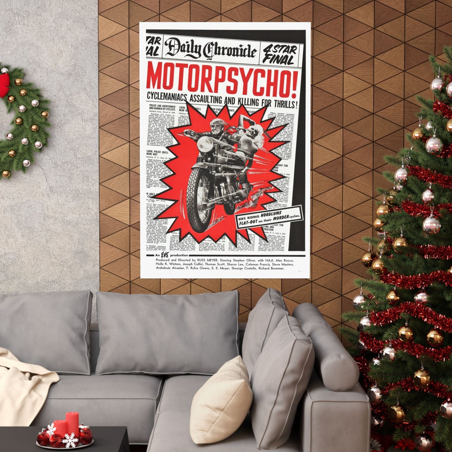 MOTORPSYCHO! 1965 - Paper Movie Poster-The Sticker Space