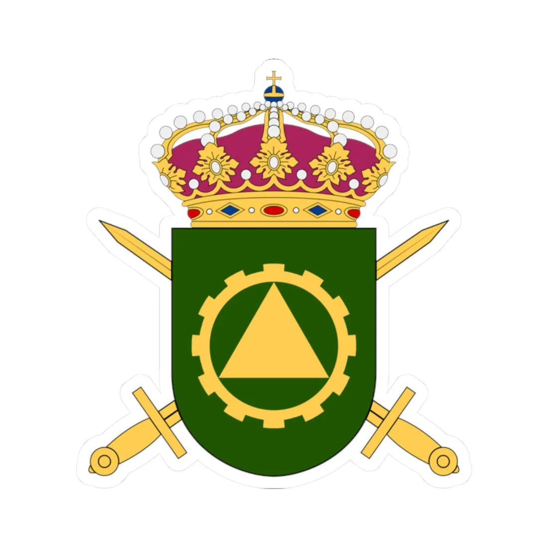 Motorskolan vapen (Sweden) (Coat of Arms) STICKER Vinyl Kiss-Cut Decal 2 Inch White - The Sticker Space