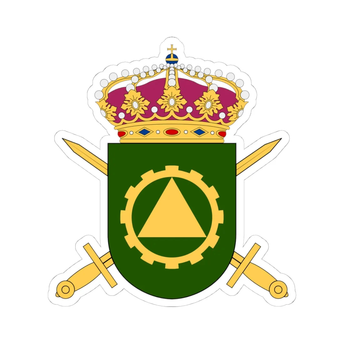 Motorskolan vapen (Sweden) (Coat of Arms) STICKER Vinyl Kiss-Cut Decal 4 Inch White - The Sticker Space