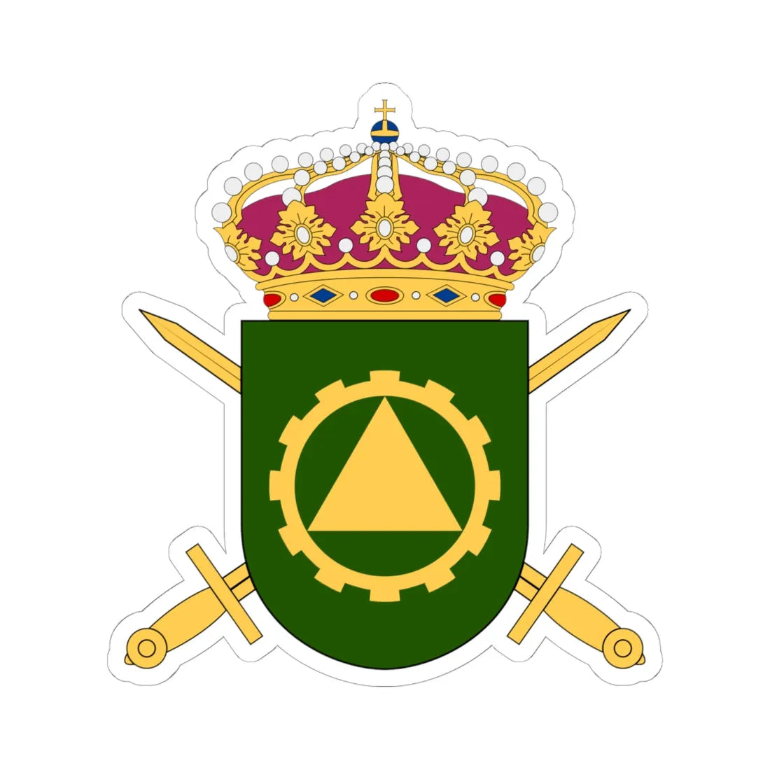 Motorskolan vapen (Sweden) (Coat of Arms) STICKER Vinyl Kiss-Cut Decal 6 Inch White - The Sticker Space