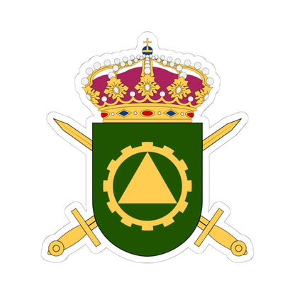 Motorskolan vapen (Sweden) (Coat of Arms) STICKER Vinyl Kiss-Cut Decal 6 Inch White - The Sticker Space