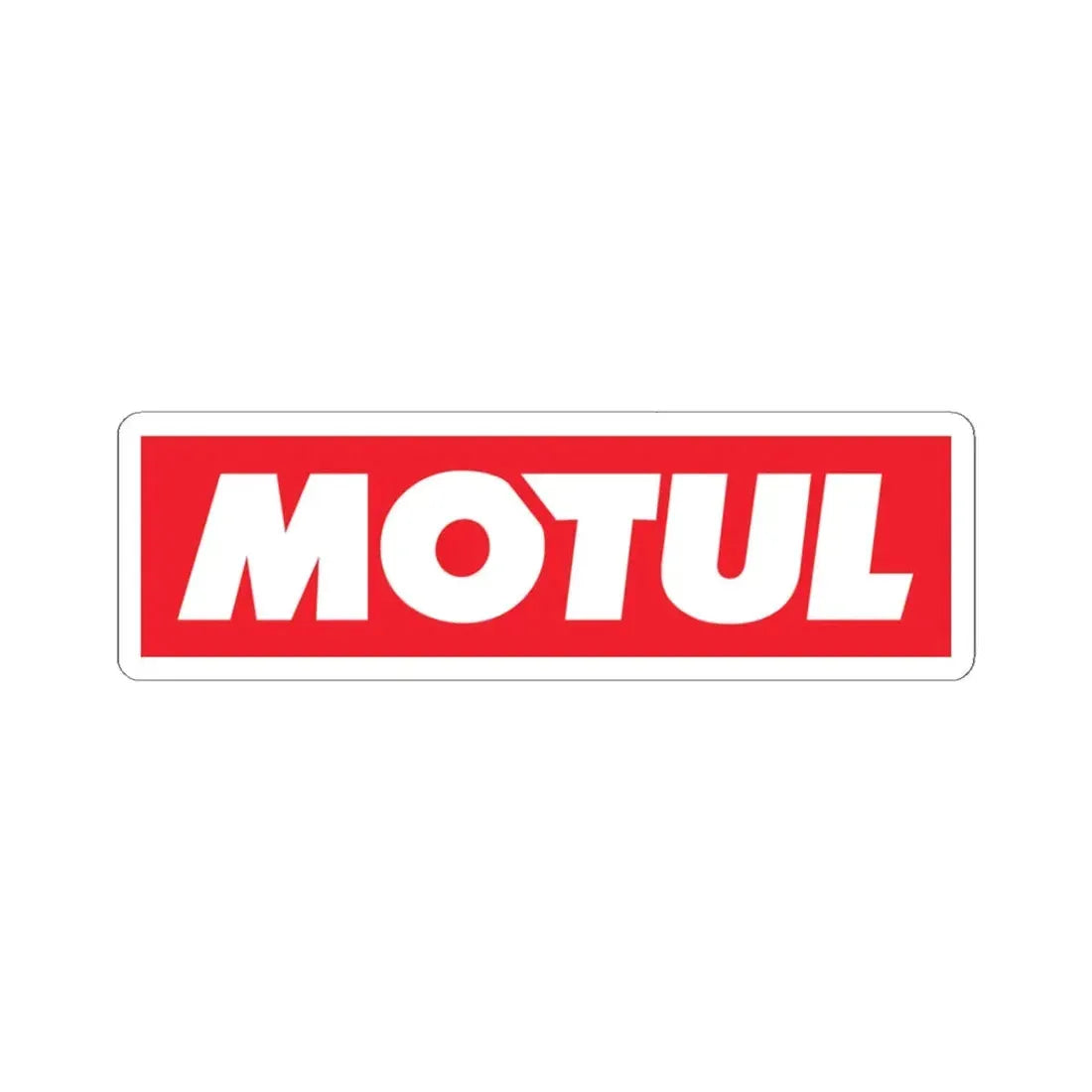 Motul (Logo) STICKER Vinyl Kiss-Cut Decal 3 Inch White - The Sticker Space