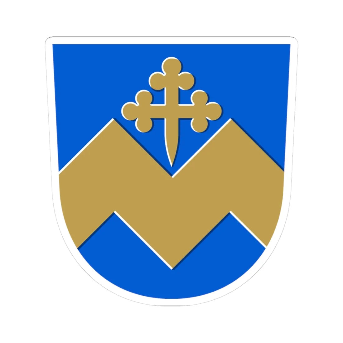 Mouhijärvi.vaakuna (Finland) (Coat of Arms) STICKER Vinyl Kiss-Cut Decal 3 Inch White - The Sticker Space