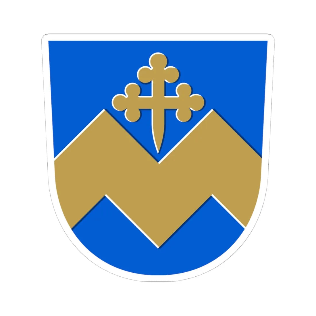 Mouhijärvi.vaakuna (Finland) (Coat of Arms) STICKER Vinyl Kiss-Cut Decal 4 Inch White - The Sticker Space