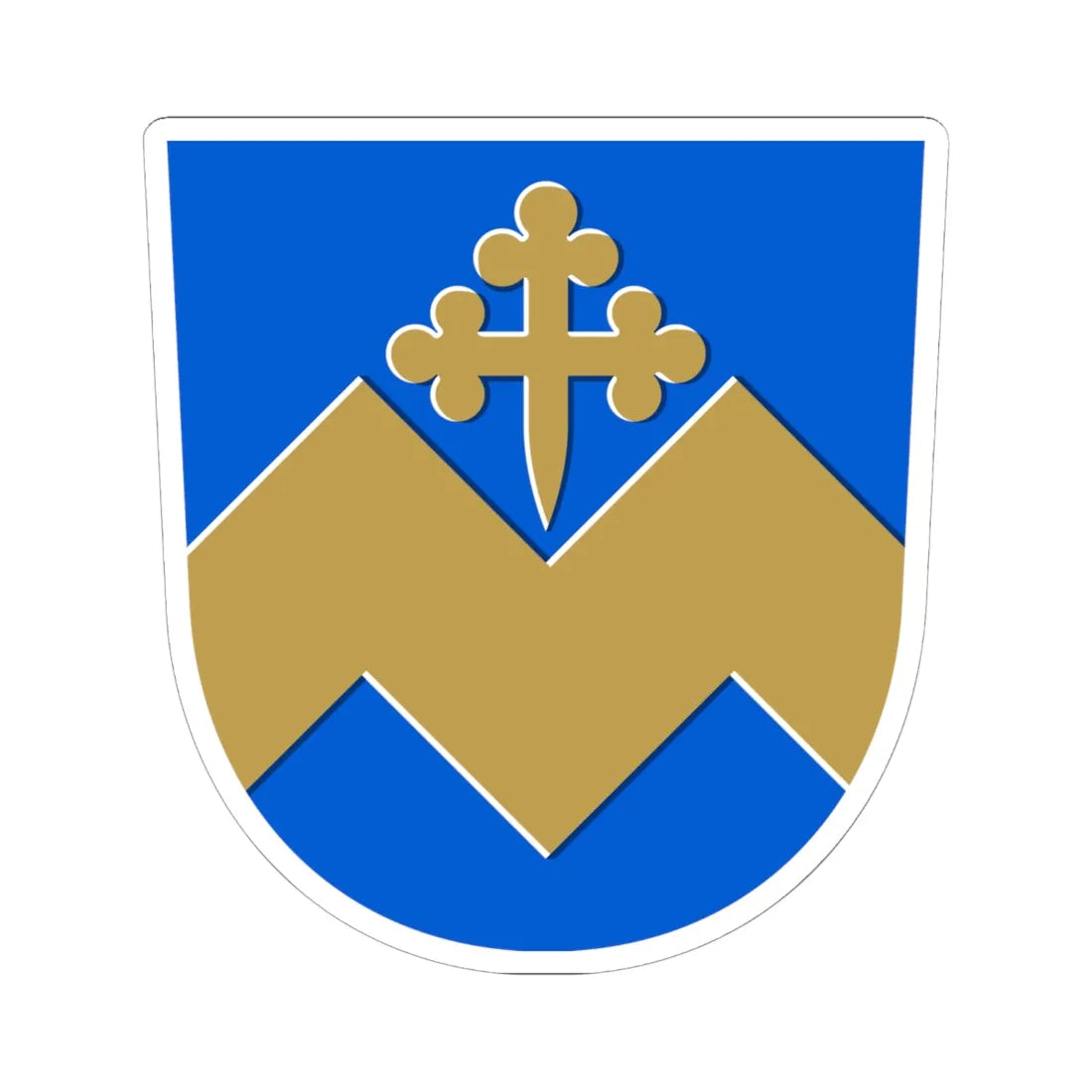 Mouhijärvi.vaakuna (Finland) (Coat of Arms) STICKER Vinyl Kiss-Cut Decal 6 Inch White - The Sticker Space