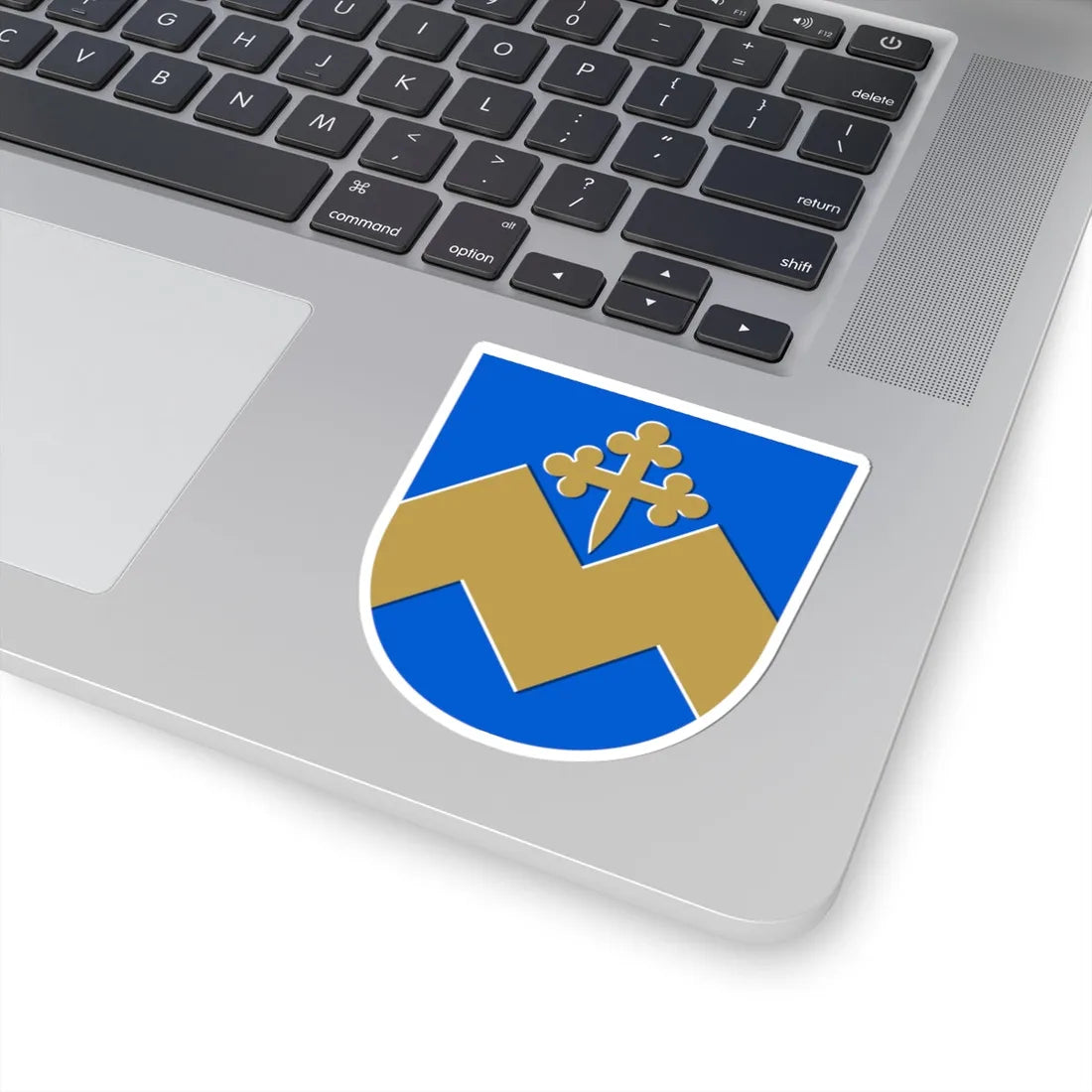 Mouhijärvi.vaakuna (Finland) (Coat of Arms) STICKER Vinyl Kiss-Cut Decal - The Sticker Space