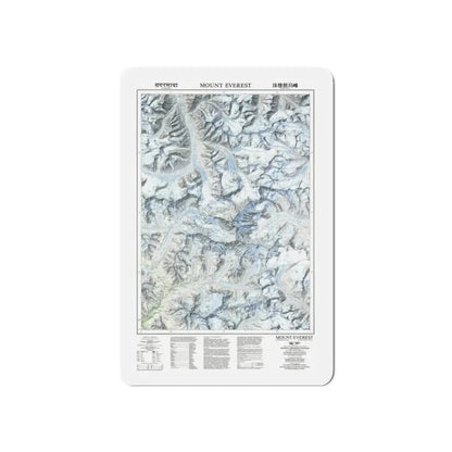 Mount Everest (1988) (Map) Refrigerator Magnet 5 Inch - The Sticker Space