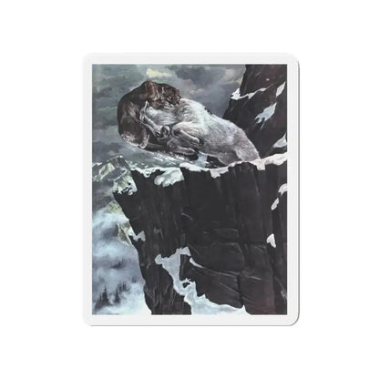 Mountain Choice, Collier's, March 4, 1950 (Magazine Illustration) Refrigerator Magnet 4 Inch - The Sticker Space