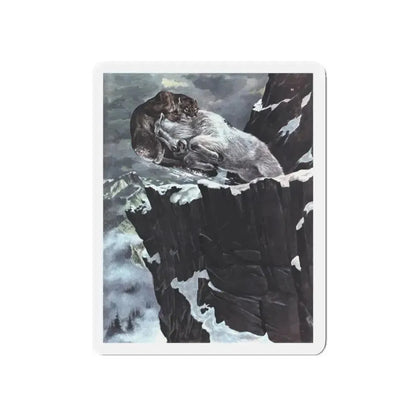 Mountain Choice, Collier's, March 4, 1950 (Magazine Illustration) Refrigerator Magnet 5 Inch - The Sticker Space