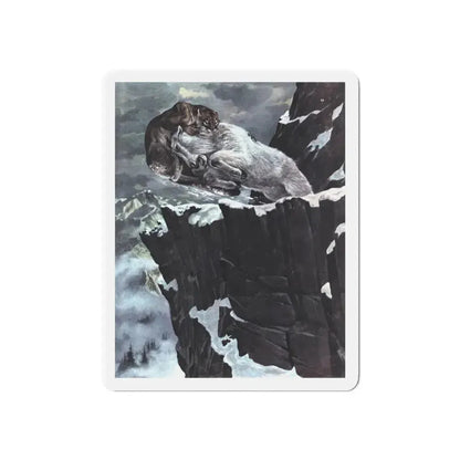 Mountain Choice, Collier's, March 4, 1950 (Magazine Illustration) Refrigerator Magnet 6 Inch - The Sticker Space