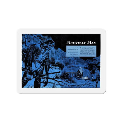 Mountain Man, Bluebook Magazine, July 1953 (Magazine Illustration) Refrigerator Magnet 3 Inch - The Sticker Space