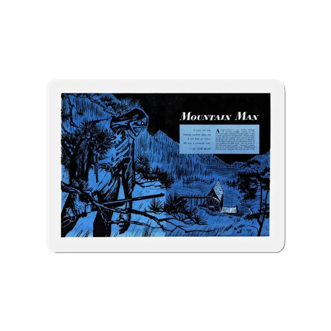 Mountain Man, Bluebook Magazine, July 1953 (Magazine Illustration) Refrigerator Magnet - The Sticker Space