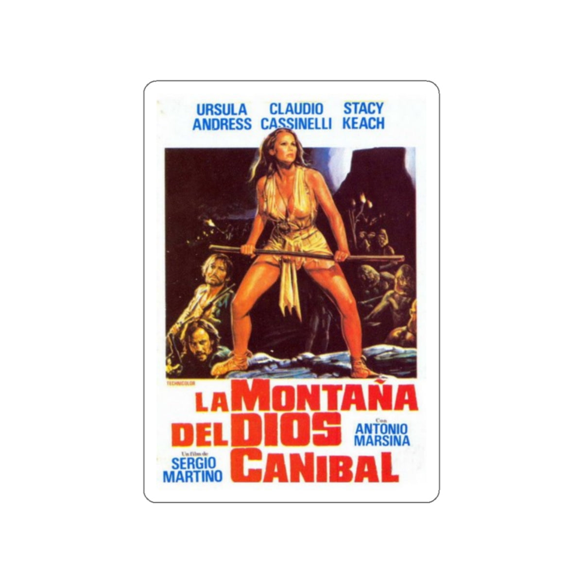 MOUNTAIN OF THE CANNIBAL GOD 1978 Movie Poster STICKER Vinyl Die-Cut Decal-2 Inch-The Sticker Space