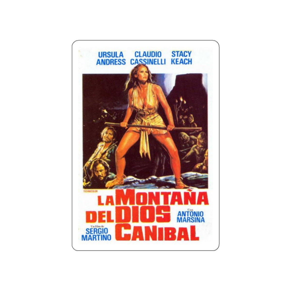 MOUNTAIN OF THE CANNIBAL GOD 1978 Movie Poster STICKER Vinyl Die-Cut Decal-4 Inch-The Sticker Space