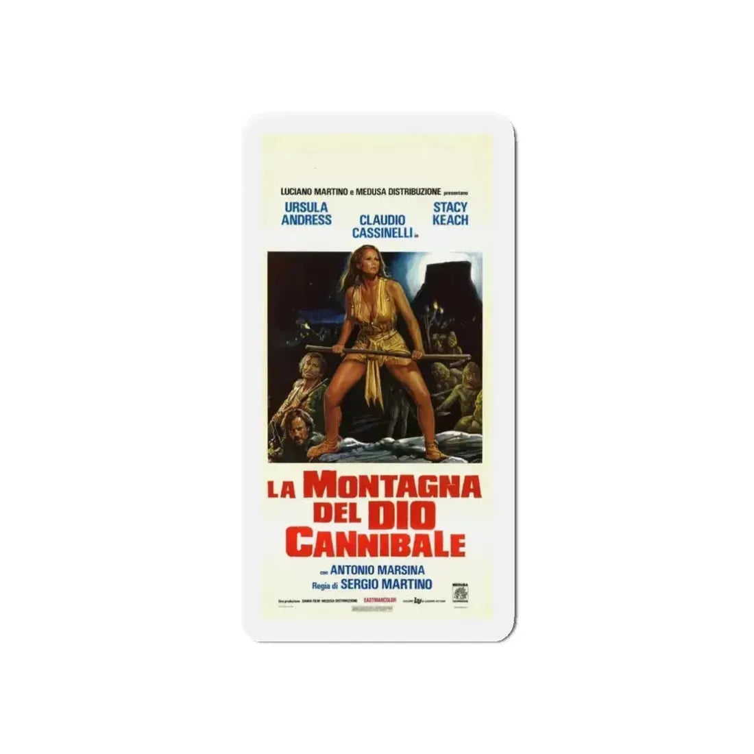 MOUNTAIN OF THE CANNIBAL GOD (ITALIAN) 1978 Movie Poster - Refrigerator Magnet 3 Inch Die-Cut - The Sticker Space