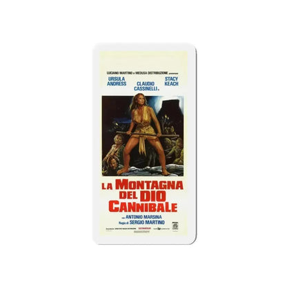 MOUNTAIN OF THE CANNIBAL GOD (ITALIAN) 1978 Movie Poster - Refrigerator Magnet 3 Inch Die-Cut - The Sticker Space