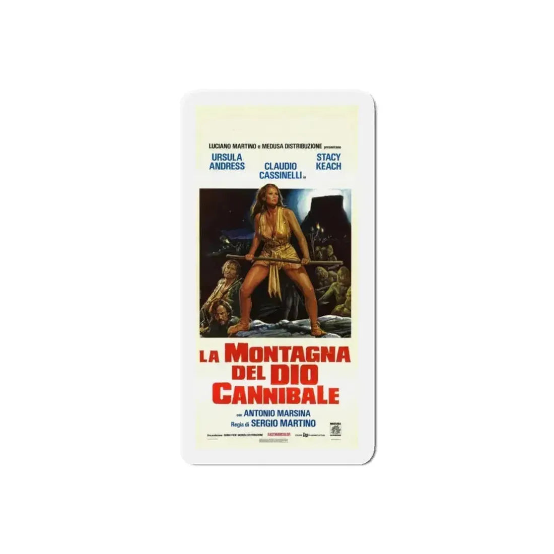 MOUNTAIN OF THE CANNIBAL GOD (ITALIAN) 1978 Movie Poster - Refrigerator Magnet 5 Inch Die-Cut - The Sticker Space