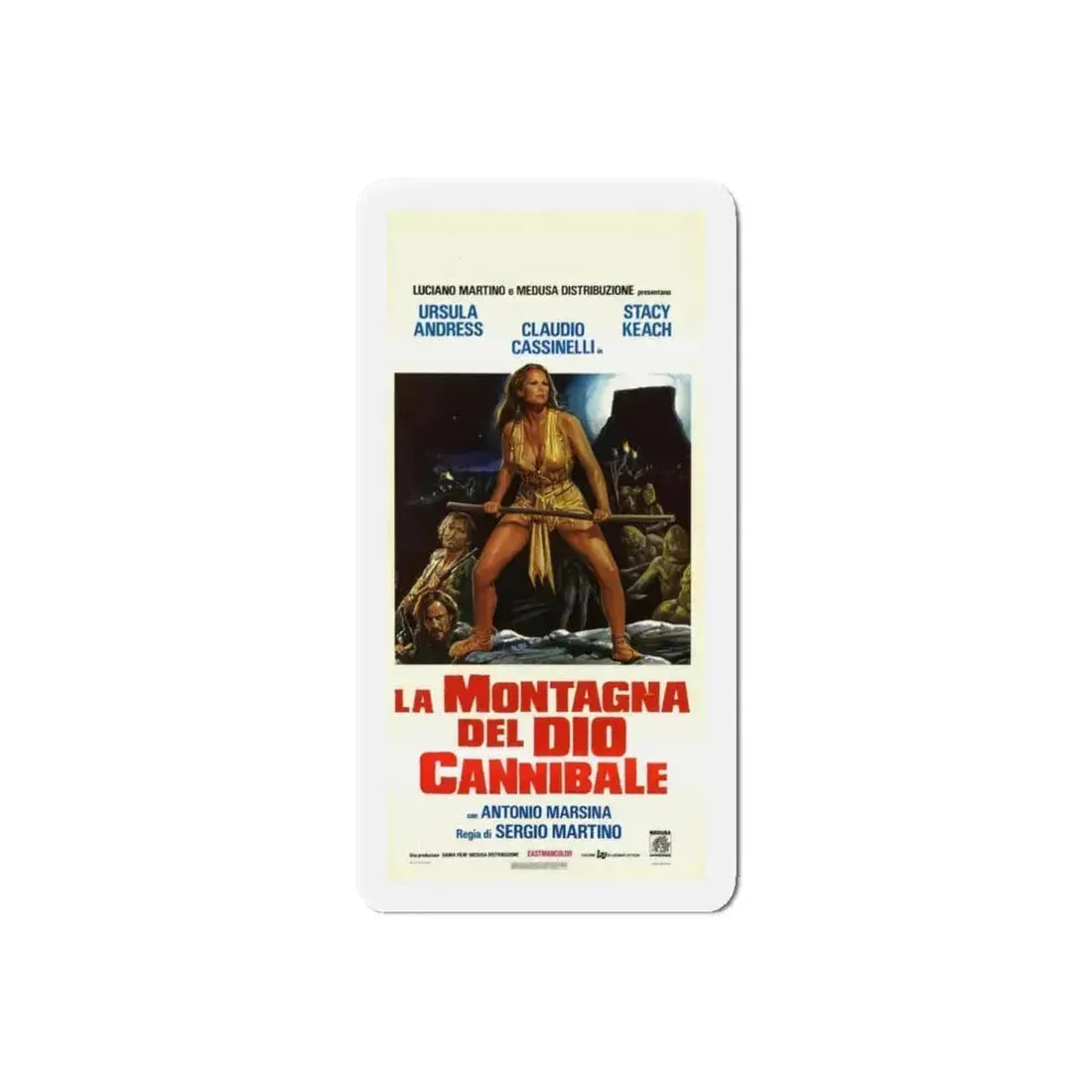 MOUNTAIN OF THE CANNIBAL GOD (ITALIAN) 1978 Movie Poster - Refrigerator Magnet 6 Inch Die-Cut - The Sticker Space