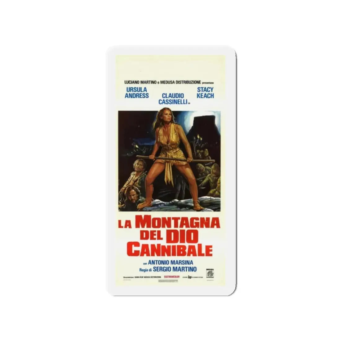 MOUNTAIN OF THE CANNIBAL GOD (ITALIAN) 1978 Movie Poster - Refrigerator Magnet - The Sticker Space