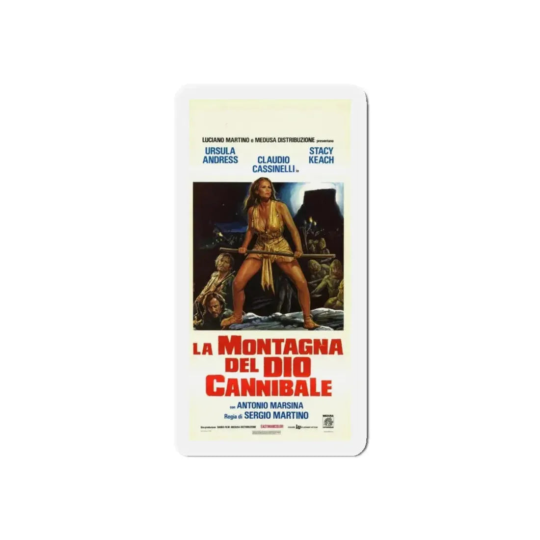 MOUNTAIN OF THE CANNIBAL GOD (ITALIAN) 1978 Movie Poster - Refrigerator Magnet - The Sticker Space