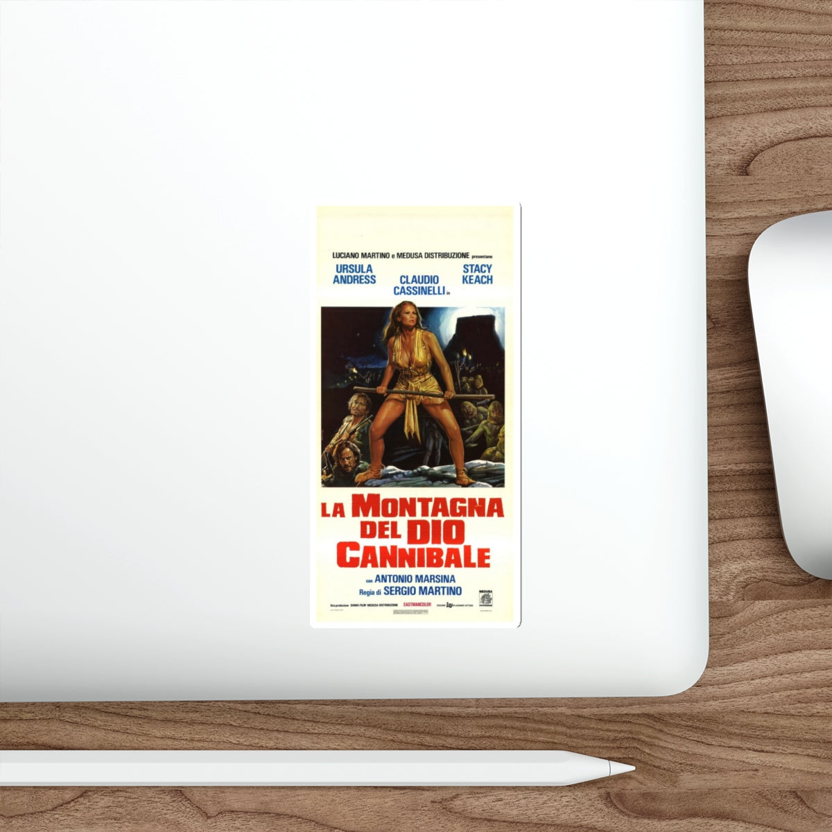 MOUNTAIN OF THE CANNIBAL GOD (ITALIAN) 1978 Movie Poster STICKER Vinyl Die-Cut Decal-The Sticker Space