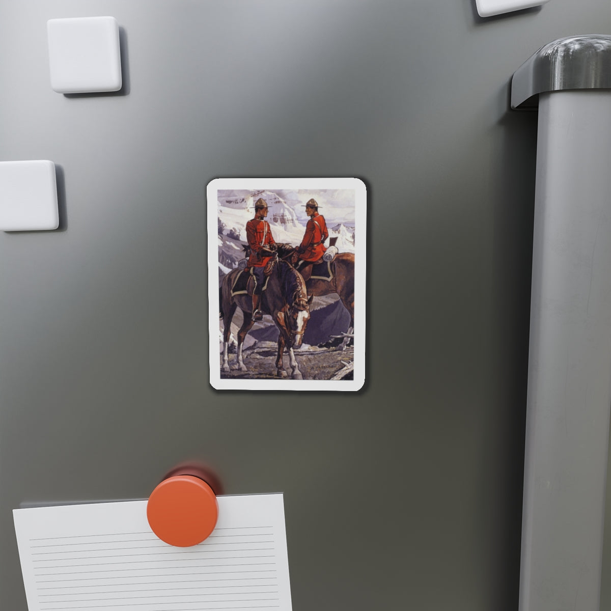 Mountain Rendezvous (Magazine Illustration) Refrigerator Magnet-The Sticker Space