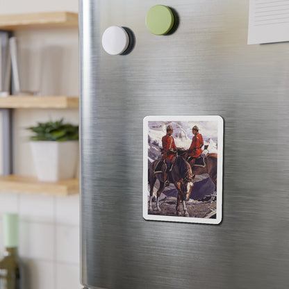 Mountain Rendezvous (Magazine Illustration) Refrigerator Magnet-The Sticker Space