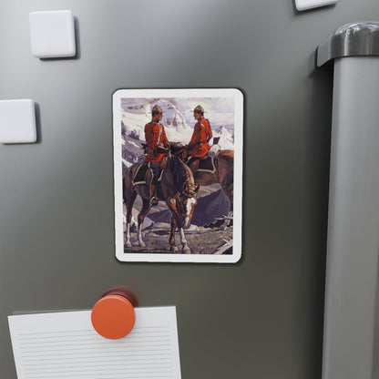 Mountain Rendezvous (Magazine Illustration) Refrigerator Magnet-The Sticker Space