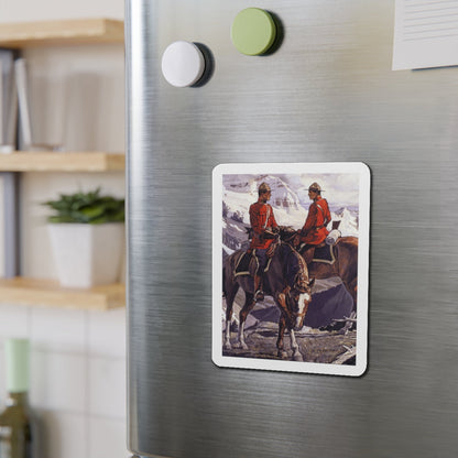 Mountain Rendezvous (Magazine Illustration) Refrigerator Magnet-The Sticker Space