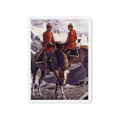 Mountain Rendezvous (Magazine Illustration) Refrigerator Magnet-3" x 3"-The Sticker Space