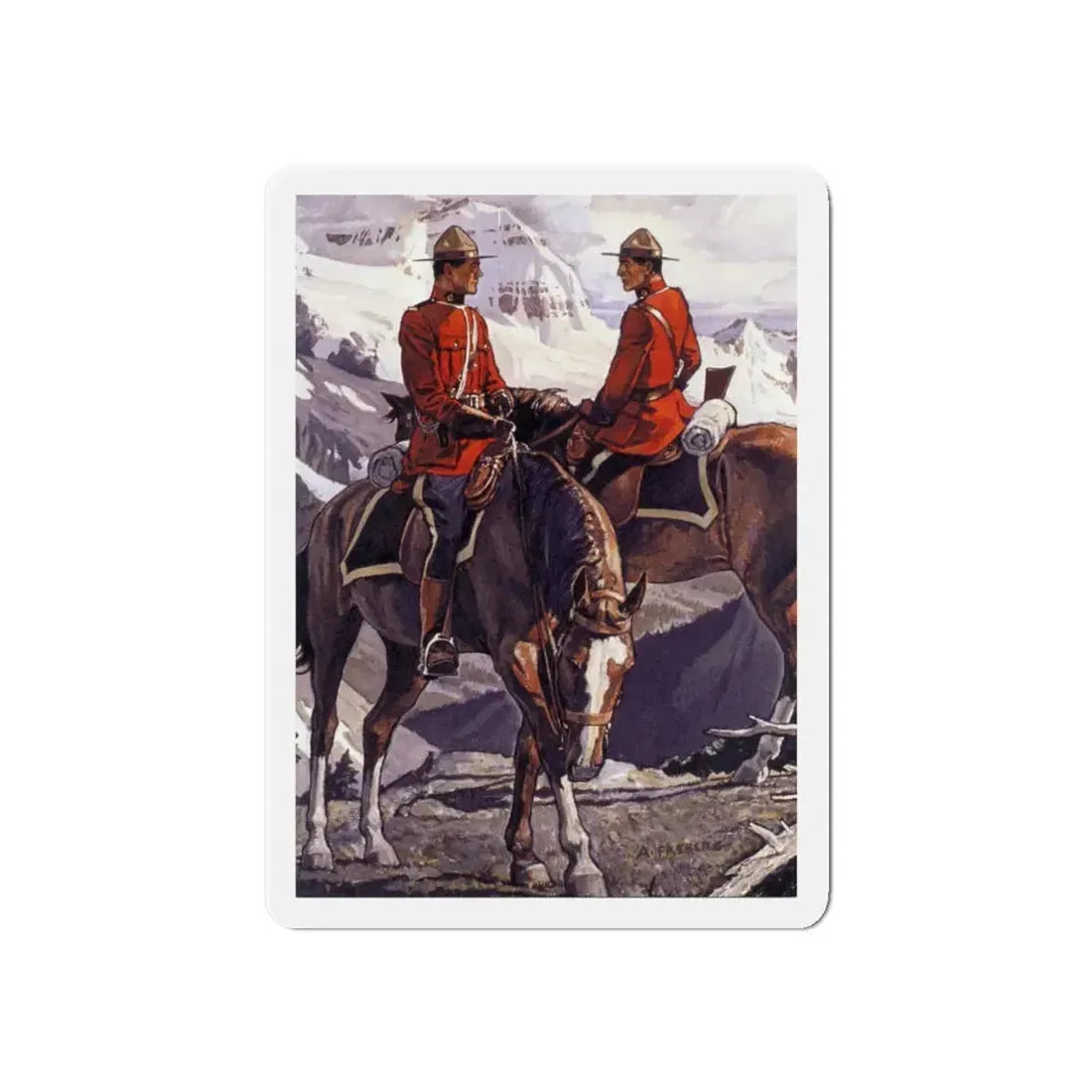 Mountain Rendezvous (Magazine Illustration) Refrigerator Magnet 6 Inch - The Sticker Space