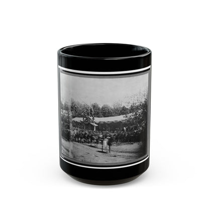 Mounted Cavalry Riding Past Reviewing Stand During The Grand Review Of The Union Army, Washington, D.C. (U.S. Civil War) Black Coffee Mug-15oz-The Sticker Space