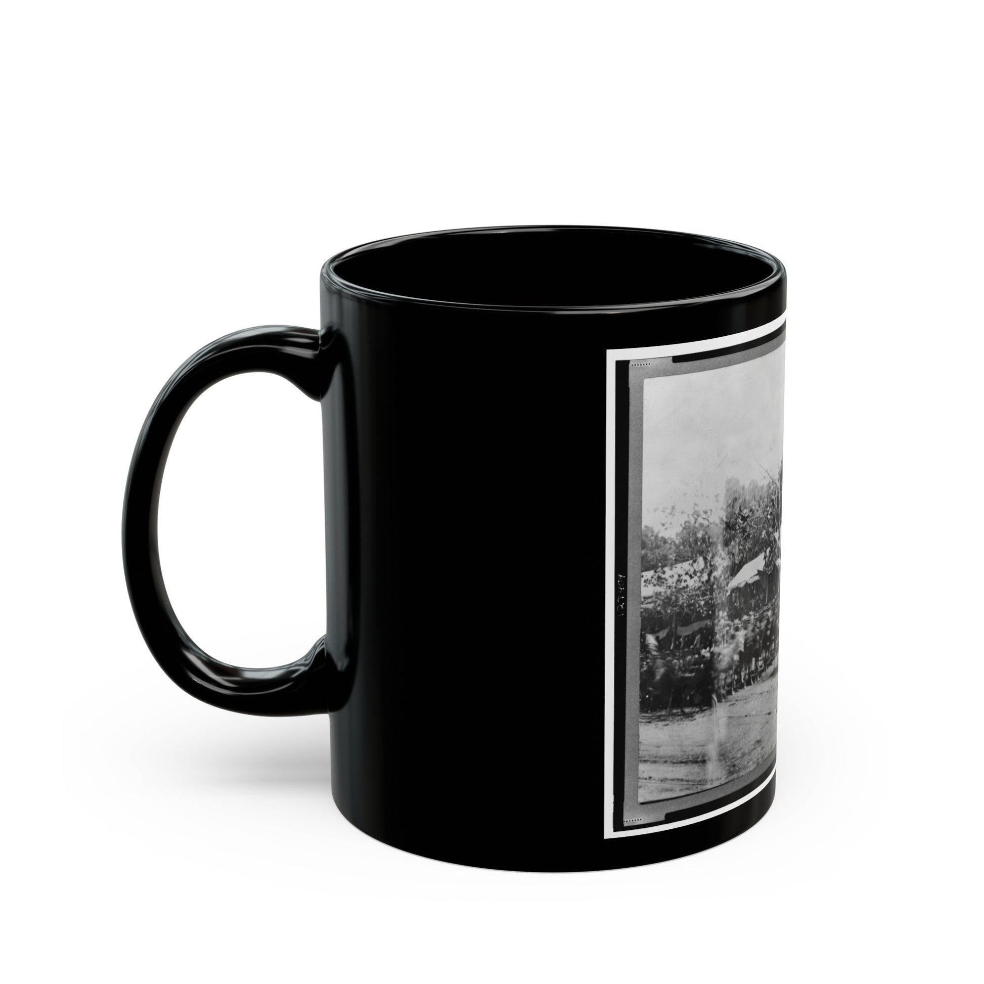 Mounted Cavalry Riding Past Reviewing Stand During The Grand Review Of The Union Army, Washington, D.C. (U.S. Civil War) Black Coffee Mug-The Sticker Space