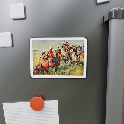 Mounted Patrol (2), The Saturday Evening Post, April 7, 1951 (Magazine Illustration) Refrigerator Magnet-The Sticker Space