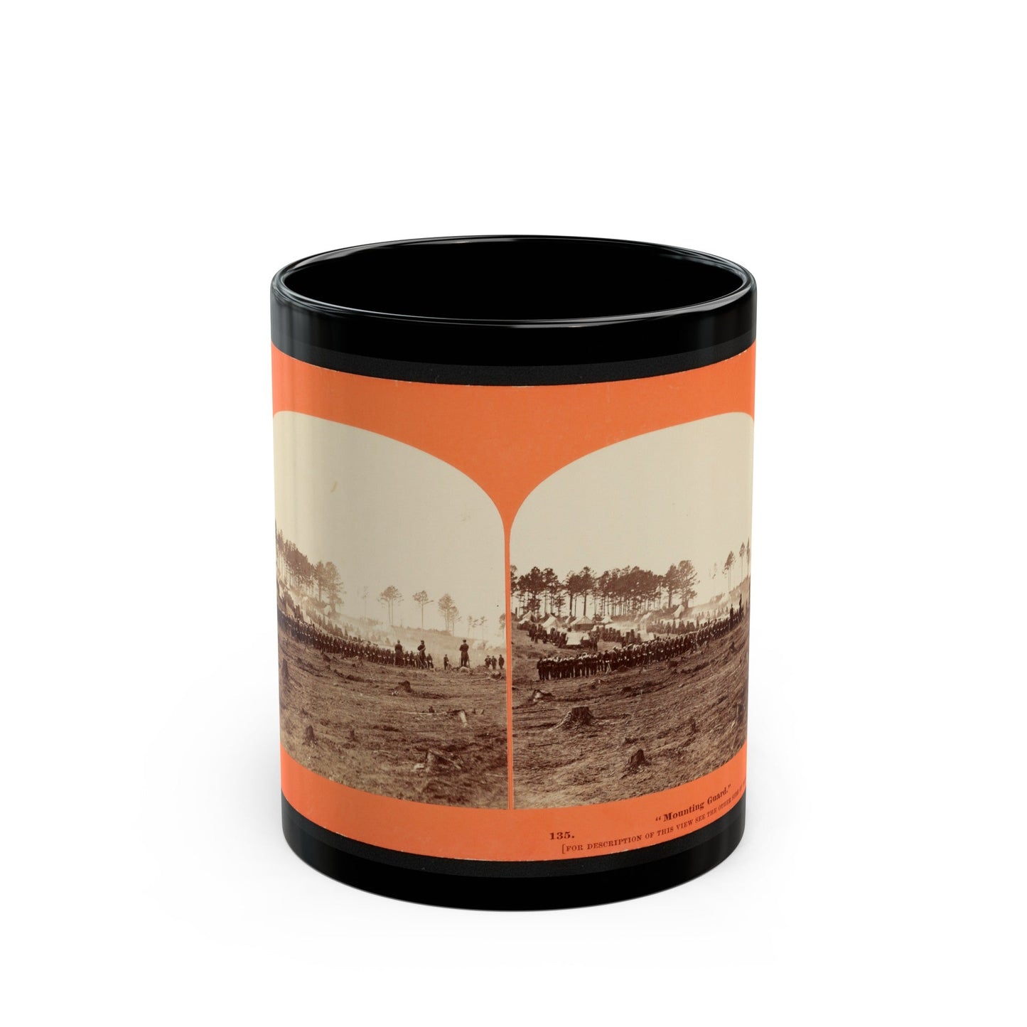 Mounting Guard 001 (U.S. Civil War) Black Coffee Mug-11oz-The Sticker Space