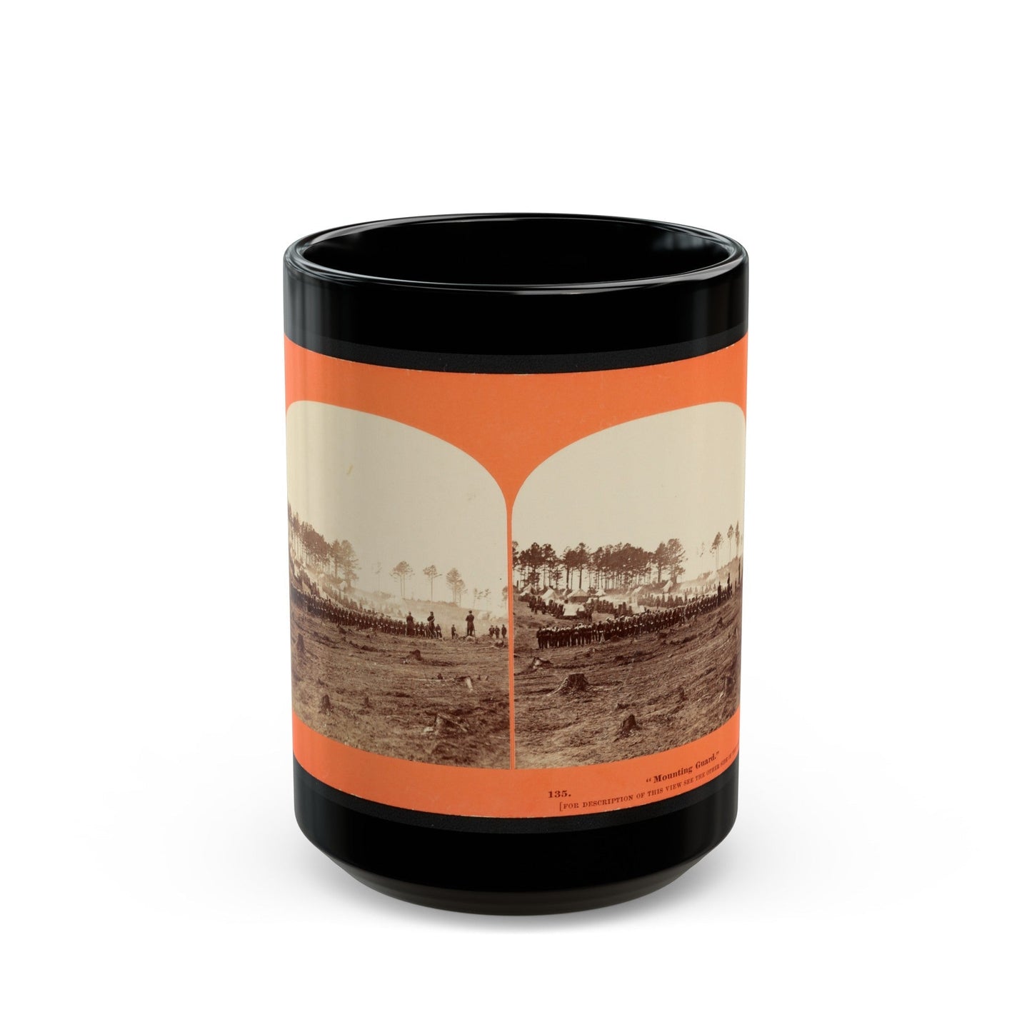 Mounting Guard 001 (U.S. Civil War) Black Coffee Mug-15oz-The Sticker Space