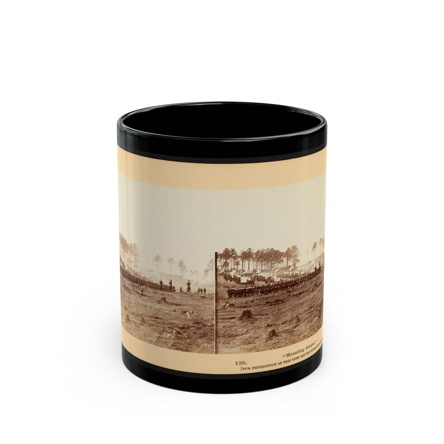 Mounting Guard (U.S. Civil War) Black Coffee Mug-11oz-The Sticker Space