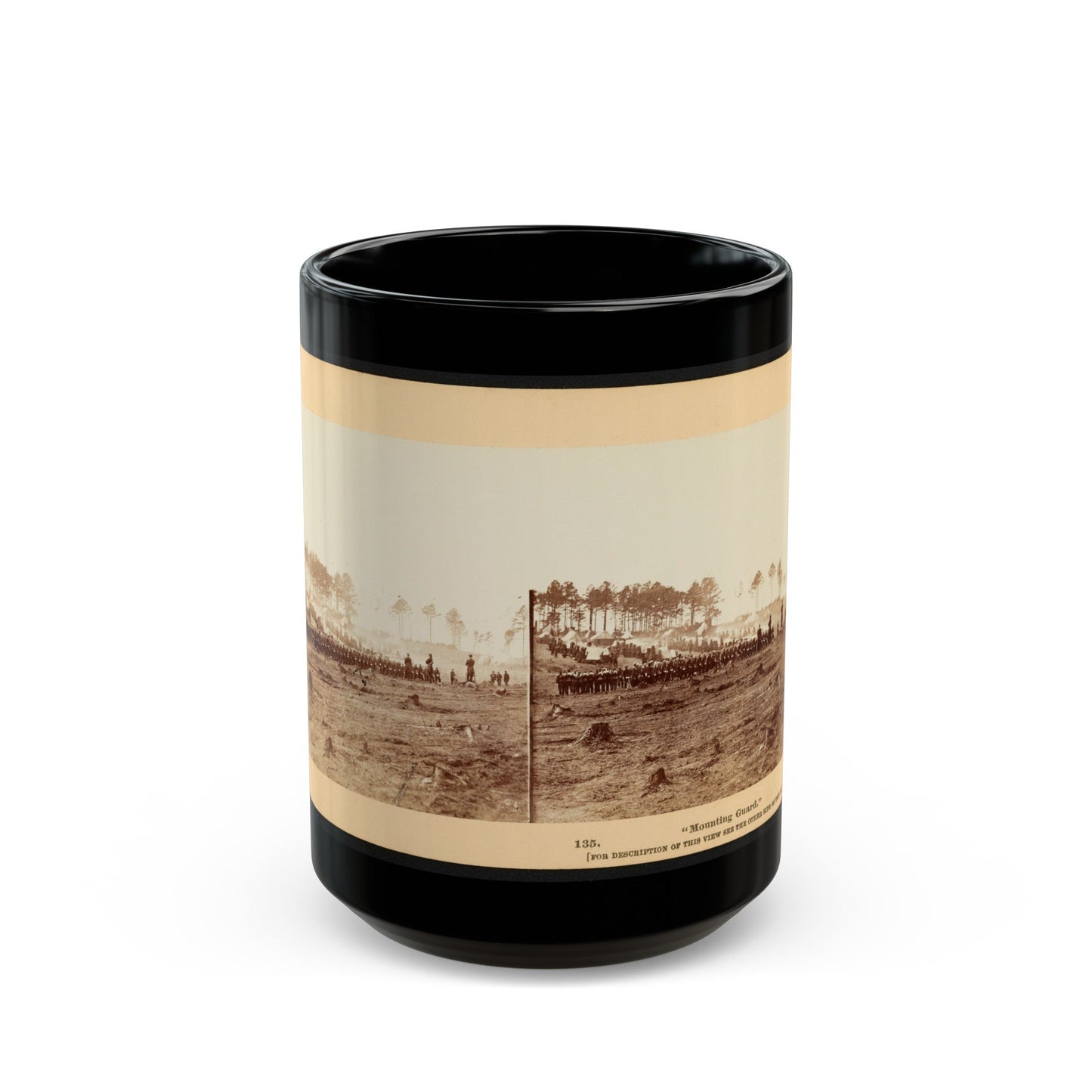 Mounting Guard (U.S. Civil War) Black Coffee Mug-15oz-The Sticker Space