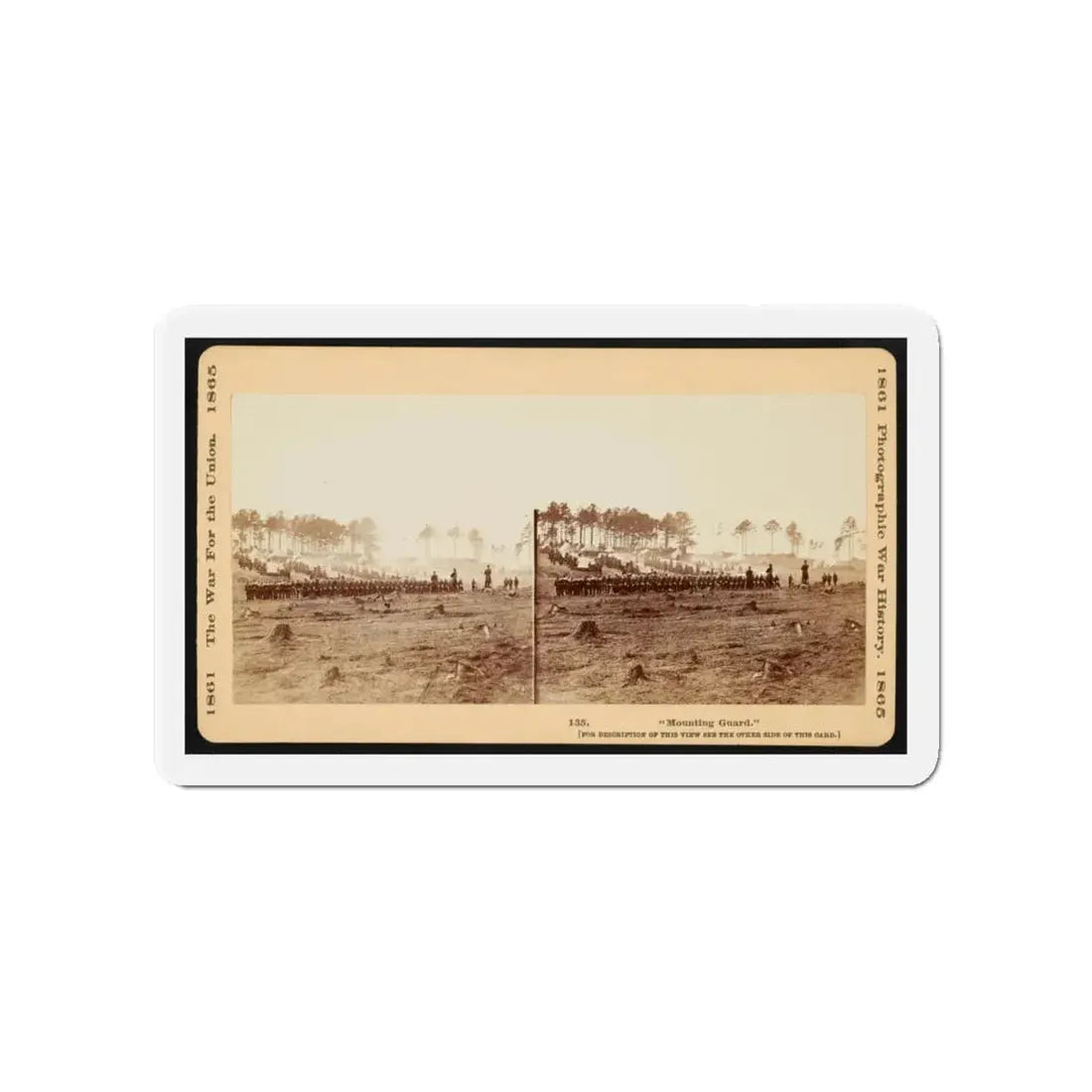Mounting Guard (U.S. Civil War) Refrigerator Magnet 4" x 4" Die-Cut 1 pc - The Sticker Space