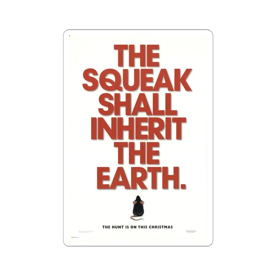 Mousehunt 1997 Movie Poster - STICKER Vinyl Kiss-Cut Decal 4 Inch White - The Sticker Space