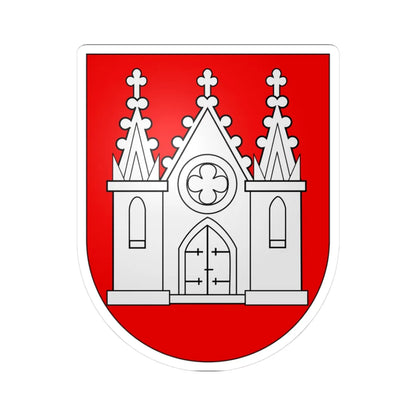 Moutier district-coat of arms (Switzerland) (Coat of Arms) STICKER Vinyl Kiss-Cut Decal 3 Inch White - The Sticker Space