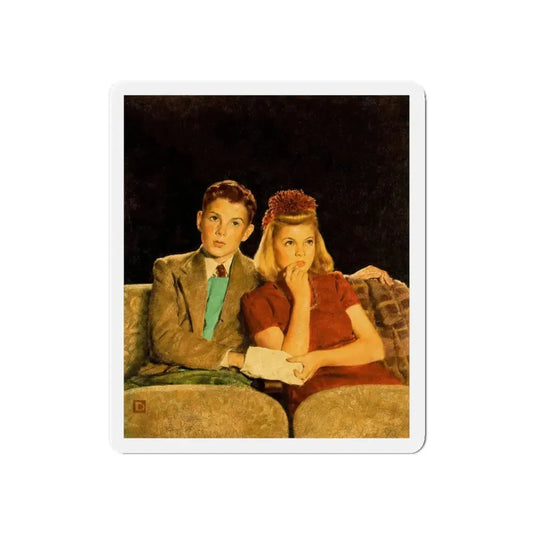 Movie Date, The Saturday Evening Post cover, April 4, 1942 (Magazine Illustration) Refrigerator Magnet 6 Inch - The Sticker Space