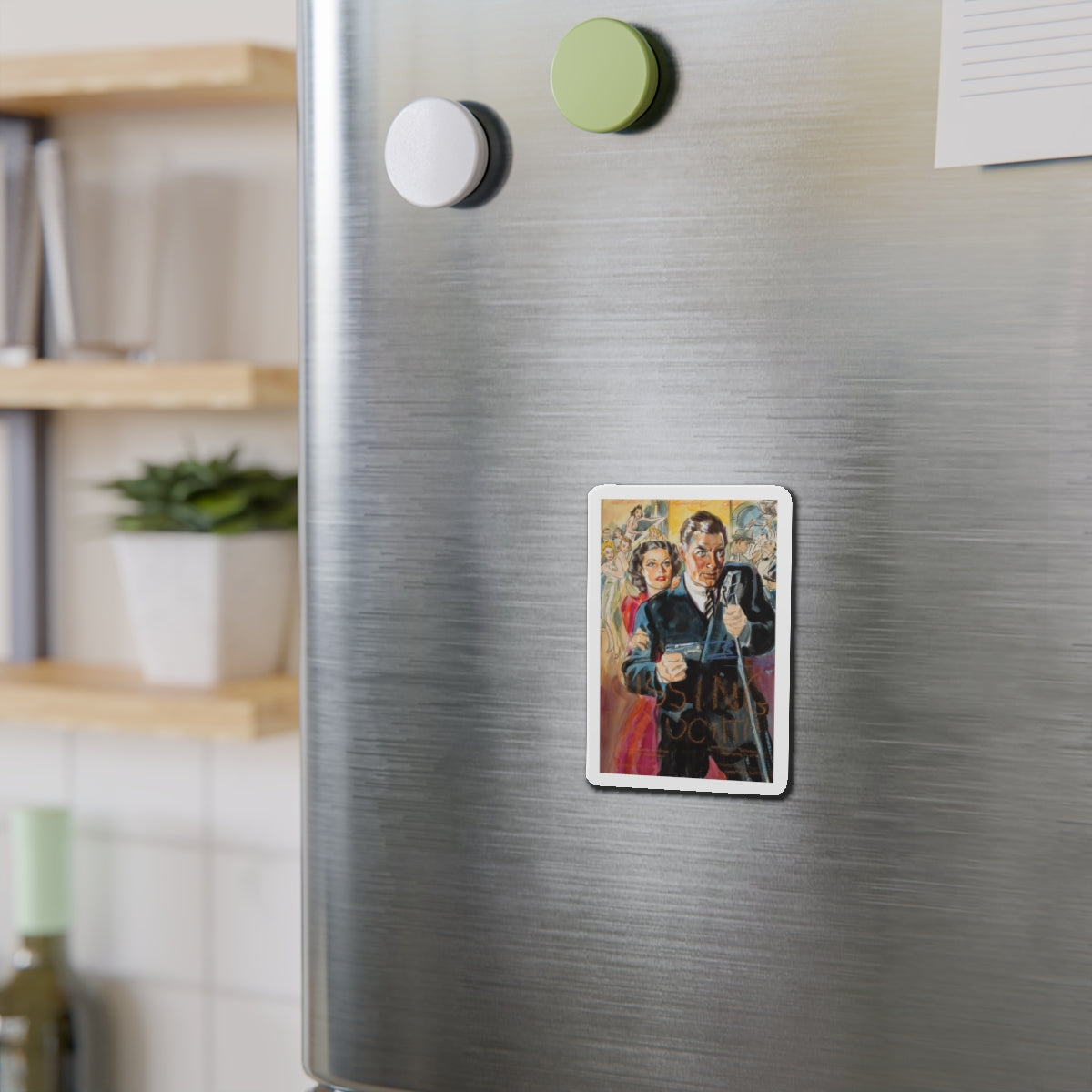 Movie poster preliminary art (Magazine Illustration) Refrigerator Magnet-The Sticker Space