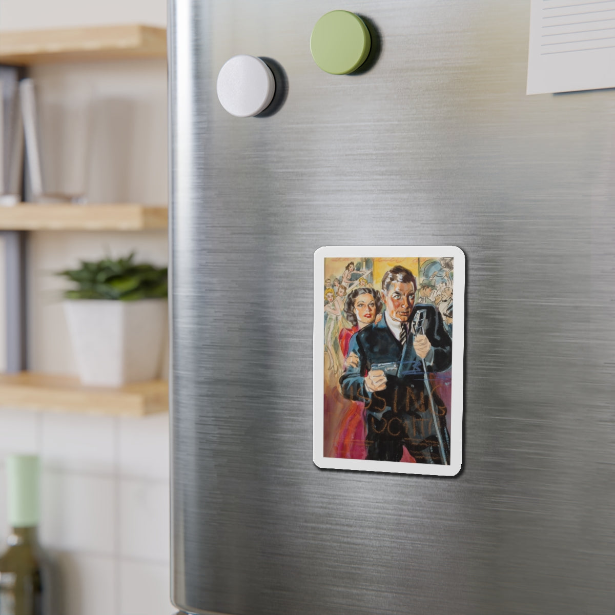 Movie poster preliminary art (Magazine Illustration) Refrigerator Magnet-The Sticker Space