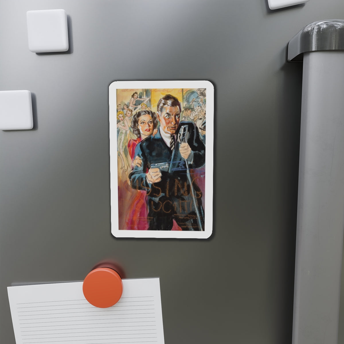 Movie poster preliminary art (Magazine Illustration) Refrigerator Magnet-The Sticker Space