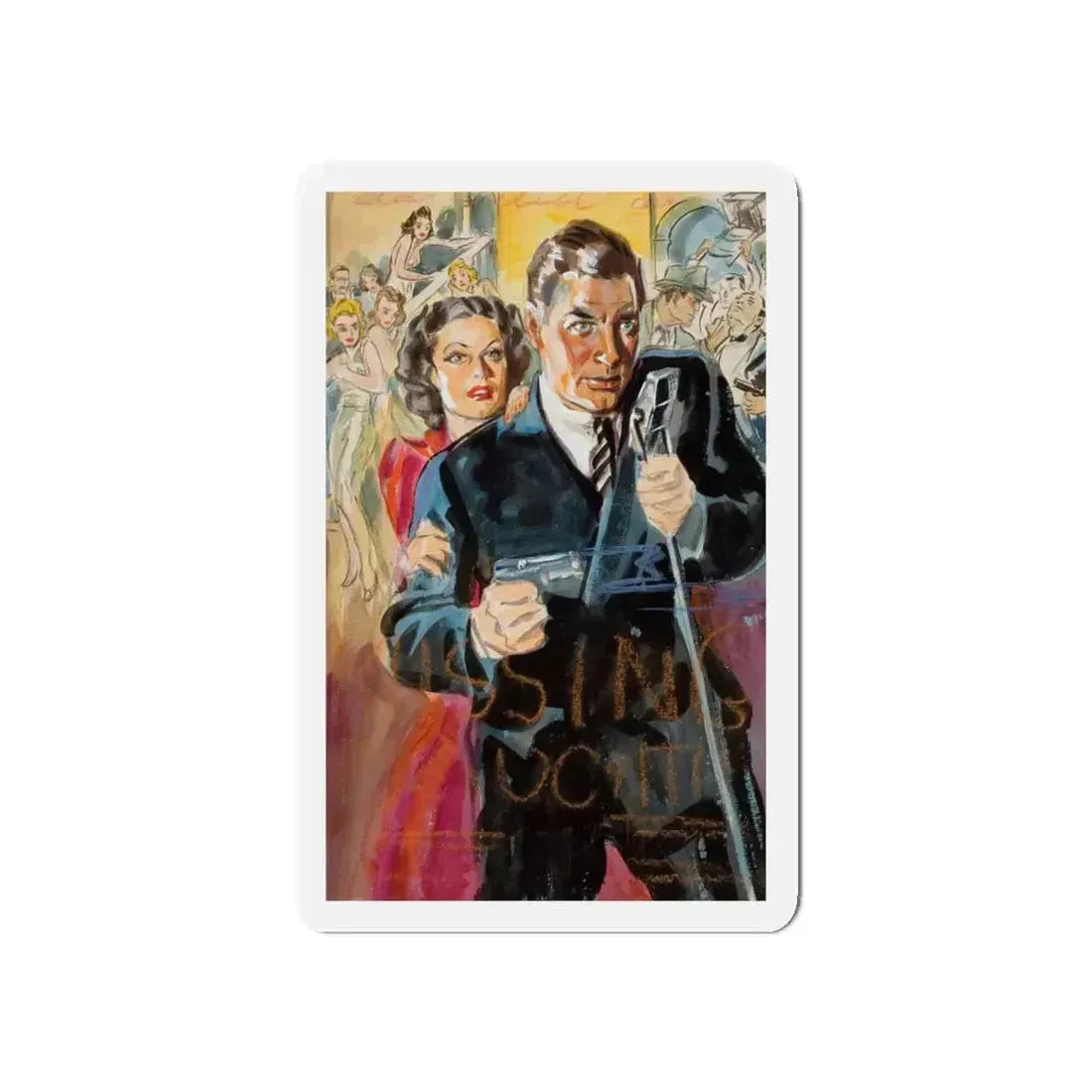 Movie poster preliminary art (Magazine Illustration) Refrigerator Magnet 5 Inch - The Sticker Space