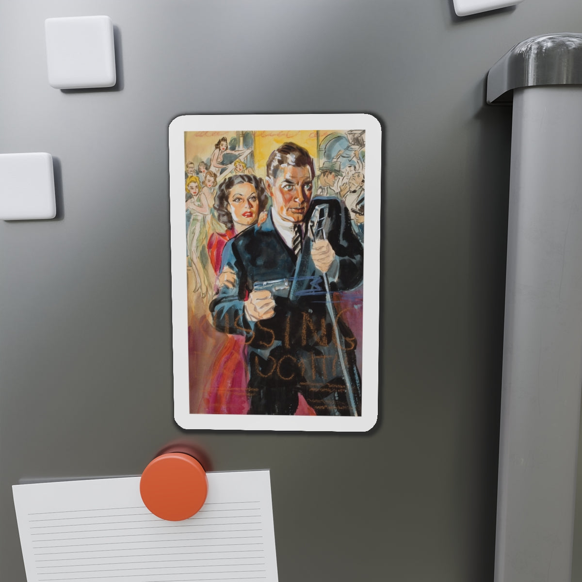 Movie poster preliminary art (Magazine Illustration) Refrigerator Magnet-The Sticker Space